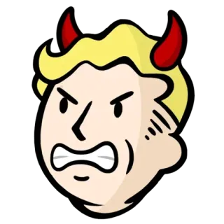 👿 Vault Boy Fallout Fallout, Gaming, Teufel, Cartoon telegram sticker