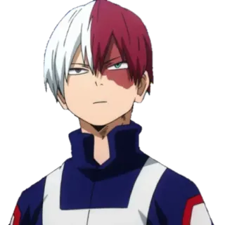 😠 Shoto Todoroki My Hero Academia Shoto Todoroki, My Hero Academia, Anime, Manga, Karakter, Stiker whatsapp sticker