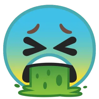 🤮 muntah, sakit, emoji, jijik, memuntahkan, gumoh telegram sticker