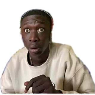 😳 Khaby Lame Khaby Lame, Gesichtsausdruck, Internet-Meme, TikTok, Reaktion telegram sticker