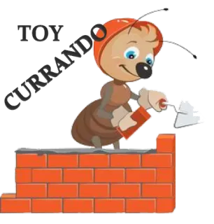 🛠 TOY CURRANDO formica, muratore, edificio, costruzione, cartone animato, muratura, mattoni whatsapp sticker