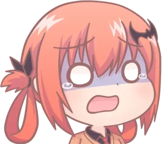 😨 Satania Gabriel Dropout anime, manga, carino, satania, gabriel dropout, piangendo telegram sticker