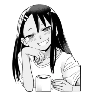 ◾️ Nagatoro Don't Toy With Me, Miss Nagatoro Nagatoro, Anime, Manga, Ijiranaide, Nagatoro-san, Miss Nagatoro, lächelnd, süß, Mädchen telegram sticker