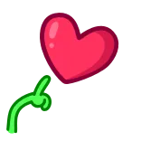 ❤️ cuore, amore, san valentino, fiore, pianta, romantico telegram sticker