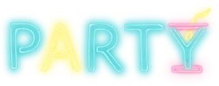 🎉 PARTY festa, celebração, néon, cocktail, diversão telegram sticker
