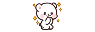 🤩 oso, mono, pegatina, kawaii whatsapp sticker