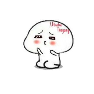 😚 Ututu Thayang lindo, dibujos animados, personaje, pegatina whatsapp sticker