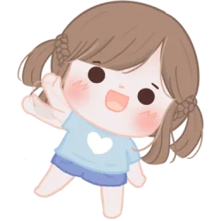 🧸 cartoon, girl, cute, kawaii, anime whatsapp sticker