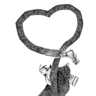 ❤️ heart, person, love, drawing, illustration whatsapp sticker