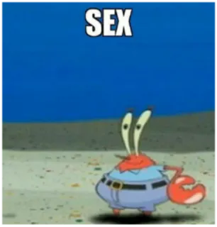 🔞 Mr. Krabs Spongebob Squarepants SEX Мистер Крабс, Спанч Боб, Мультфильм, Nickelodeon, Мем telegram sticker