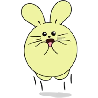 😮 coniglio, carino, animali, cartone animato, kawaii whatsapp sticker