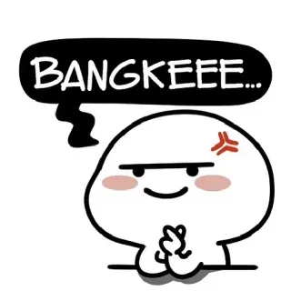 😡 BANGKEEE... Dibujos animados, Enojado, Grosería, Palabrota, Ofensivo telegram sticker