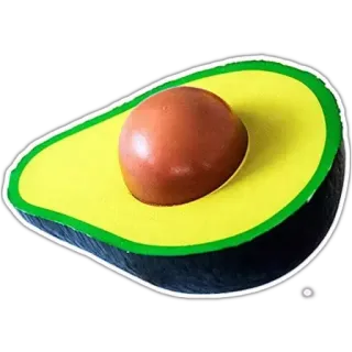 🥑 Avocado, Frutta, Cibo, Salutare, Verde, Vegano whatsapp sticker