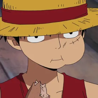 🍗 Luffy One Piece Anime, One Piece, Luffy, Desenho animado, Comida, Comendo telegram sticker