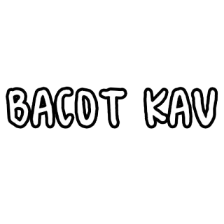 👊 BACOT KAU beledigend, aanstootgevend, slang, Indonesisch, uitdrukking, typografie telegram sticker