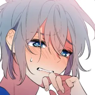 😰 动漫, 漫画, 情感, 悲伤, 哭泣, 角色, 插画 whatsapp sticker