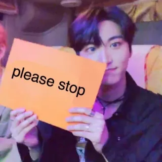 🙅‍♂️ please stop มีม, ตลก, หยุดเถอะ, มีมอินเทอร์เน็ต, สติกเกอร์ตอบโต้ telegram sticker