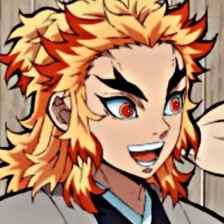 🔥 Rengoku Kyoujurou Demon Slayer anime, rengoku, demon slayer, kyoujurou, character, fan art whatsapp sticker