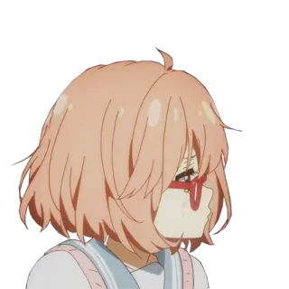 😤 anime, girl, glasses, cartoon, cute, illustration whatsapp sticker
