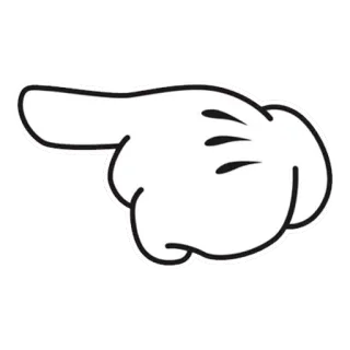 👈 Mickey Mouse Dibujos animados, Mano, Dedo, Señalando, Mickey whatsapp sticker