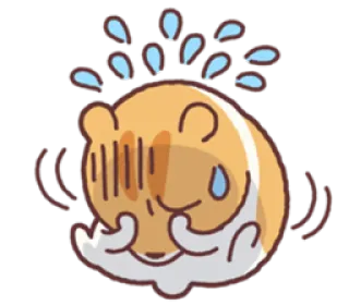 😞 仓鼠, 紧张, 汗, 情绪, 动物, 可爱, 卡通 telegram sticker