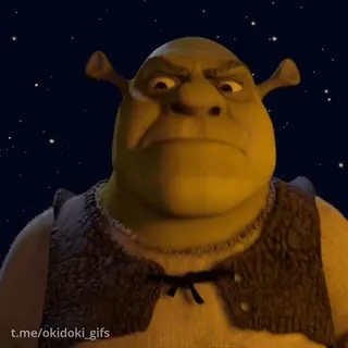 😖 Shrek t.me/okidoki_gifs Shrek, Oger, animiert, Film, lustig, Meme, Charakter telegram sticker
