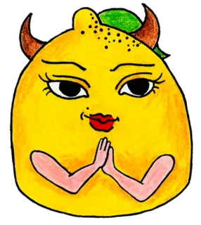 Juicy the Lemon whatsapp stickers