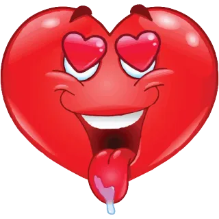 💕 Herz, Emoji, Liebe, Lust, Zunge, Sabbern telegram sticker