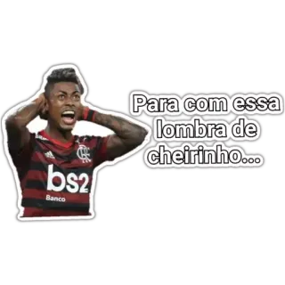 🚫 Para com essa lombra de cheirinho... soccer, player, flamengo, football, sport, expression telegram sticker
