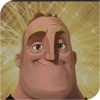 🌑 Mr. Incredible The Incredibles มิสเตอร์อินเครดิเบิล, ดิสนีย์, พิกซาร์, รวมเหล่ายอดคนพิทักษ์โลก, การ์ตูน, แอนิเมชัน, ซูเปอร์ฮีโร่ whatsapp sticker