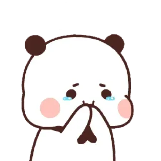 🥺 パンダ, かわいい, カワイイ, 悲しい, 泣く, 漫画, 動物 telegram sticker