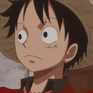 😕 Monkey D. Luffy One Piece Anime, Luffy, One Piece, Desenho animado whatsapp sticker