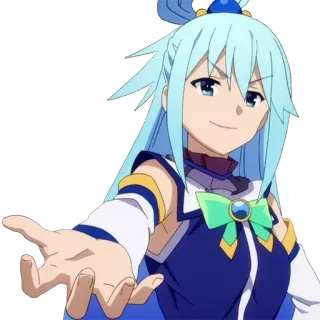 😏 Aqua Konosuba Anime, Karakter, Aqua, Konosuba telegram sticker