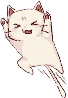 😜 cat, cute, animal, sticker, cartoon telegram sticker