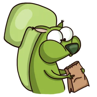 🤢 Eichhörnchen, Tier, Cartoon, süß, lustig, Aufkleber telegram sticker
