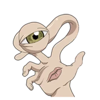 😕 monster, eye, lips, hand, creature telegram sticker