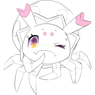 😉 spider, anime, cute, monster, girl telegram sticker