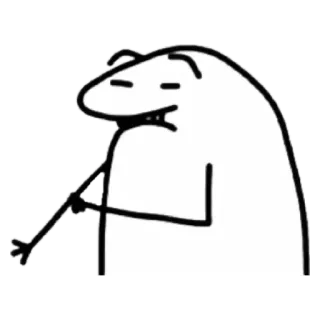 🤤 florkofcows, flork, meme, drawing, stick figure, character, funny telegram sticker