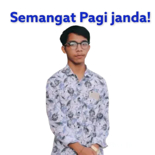 ☕️ Semangat Pagi janda! indonezyjski, mem, rano, portret, mężczyzna telegram sticker