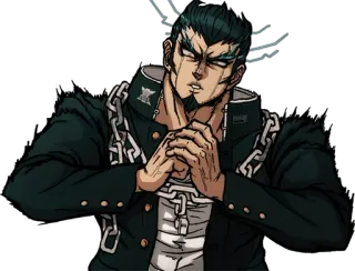 👿 Nekomaru Nidai Danganronpa Anime, Danganronpa, Nekomaru Nidai, Personnage, Pose de combat telegram sticker