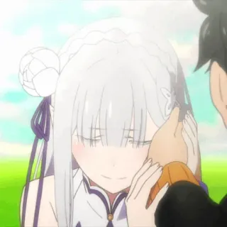 🤍 Emilia Re:Zero Anime, Ragazza, Carina, Fantasy, Waifu telegram sticker