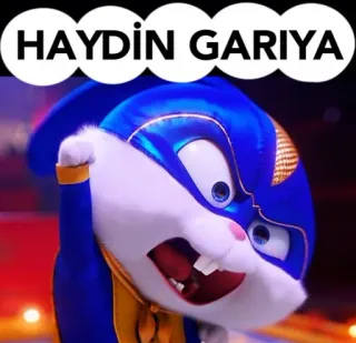 🤓 HAYDİN GARİYA 토끼, 만화, 화난, 표정, 웃긴, 토끼 whatsapp sticker