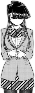 😓 Komi Shouko Komi Can't Communicate Anime, Mangá, Estudante, Uniforme, Komi não consegue se comunicar, Komi Shouko, tímida whatsapp sticker