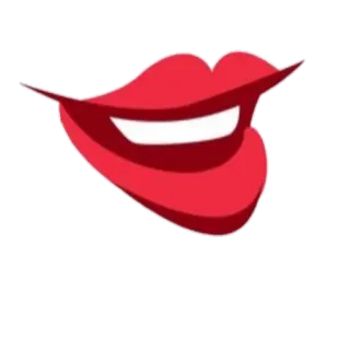 😊 lábios, vermelho, sorriso, boca telegram sticker