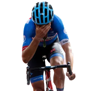 😔 ciclista, atleta, ciclismo, bicicletta, sport telegram sticker
