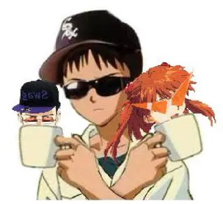 😐 アニメ, キャラクター, 面白い, ステッカー telegram sticker