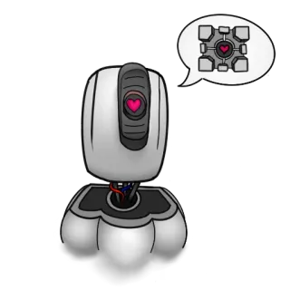 😘 GLaDOS Portal robot, cubo de compañía, portal, videojuego, inteligencia artificial telegram sticker