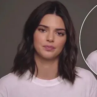 😐 Kendall Jenner persona, donna, celebrità, modella, bruna telegram sticker