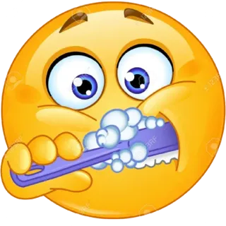 🪥 emoji, brushing teeth, oral hygiene, dental care, toothbrush, smile telegram sticker