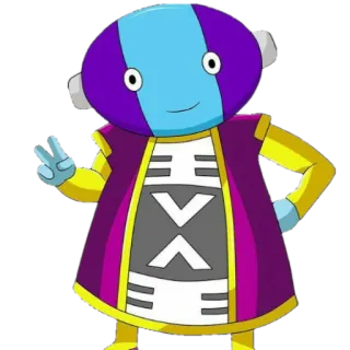 ✌️ Zeno Dragon Ball Super 애니메이션, 만화, 제노, 평화, 신 telegram sticker
